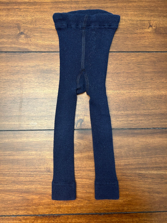 EUC Hanna Andersson Girls Size 2 (80) Navy Footless Tights