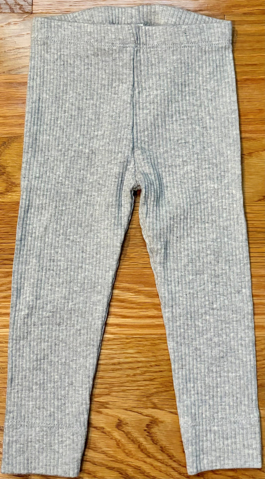 #69 Jamie Kay Grey Ribbed Leggings 3-6M