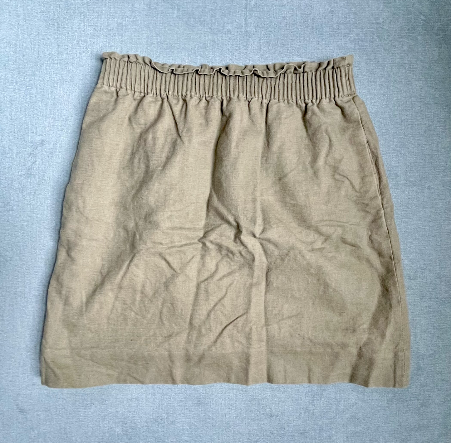 #22A JCrew Army Green Linen Skirt Women's Size 2