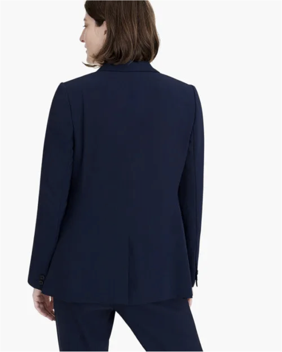 J. Crew 365 Navy Blue Japanese Weave Double Breasted Blazer Size 4P Worn Once PPU 45208 or Spring Sale