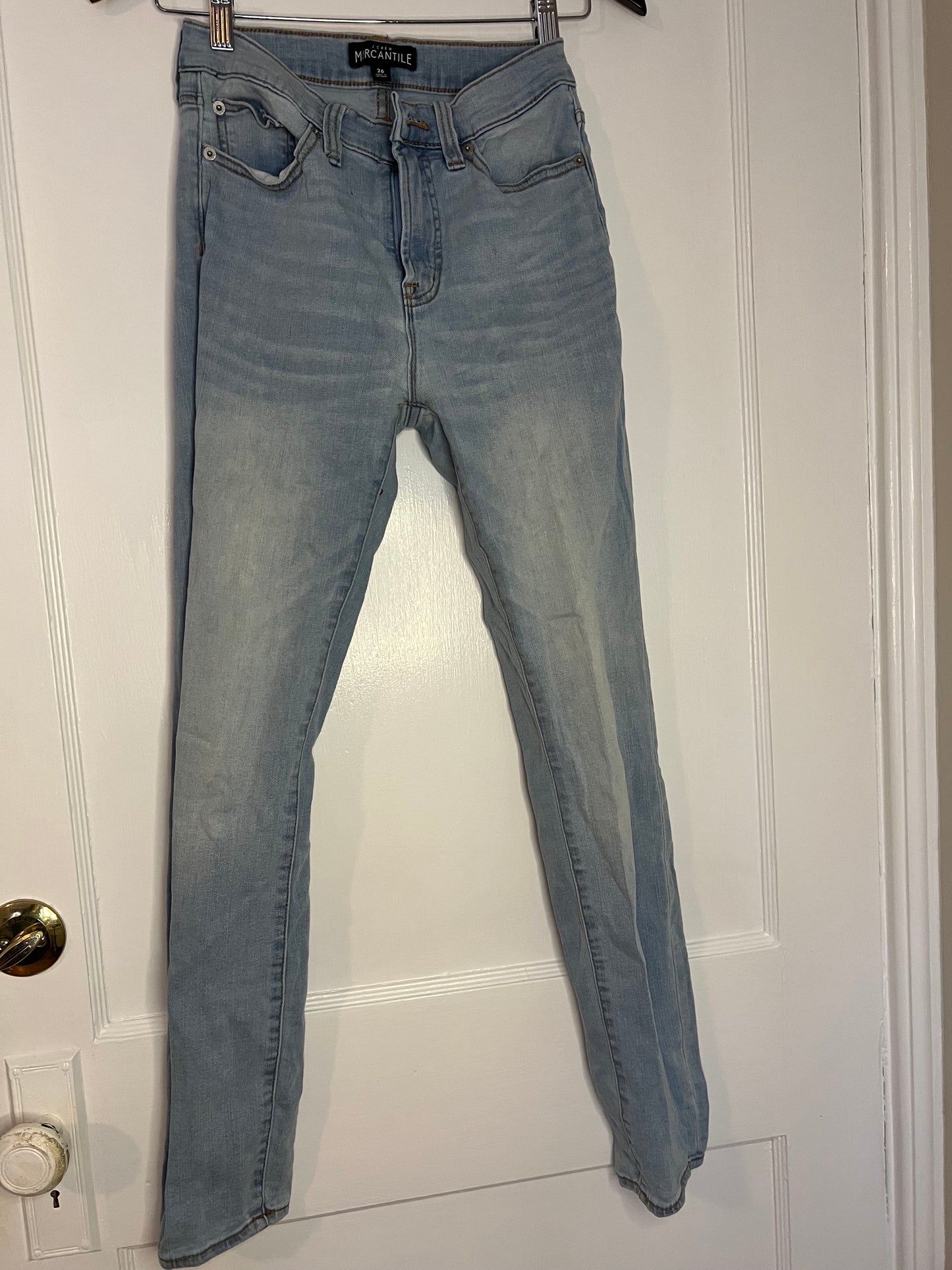 JCrew Mercantile Light Blue Wash Denim Jeans Size 26 EUC PPU 45208 or SCO Spring Sale