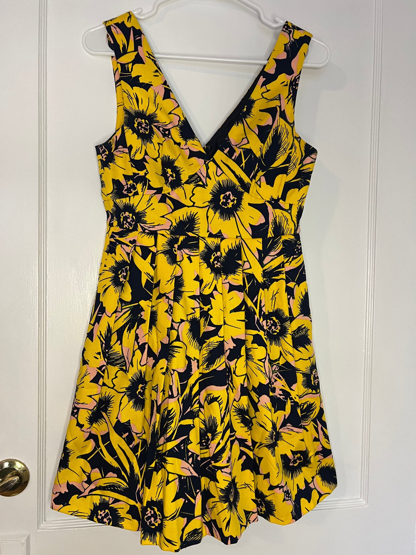 JCrew Yellow Sunflower Pattern Sleeveless Dress Size 2P New Without Tags PPU 45208 or Spring Sale