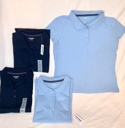 Seller #151 - REDUCED - Size 14/16 - Girls Set of 4 Old Navy Uniform Polos in new condition