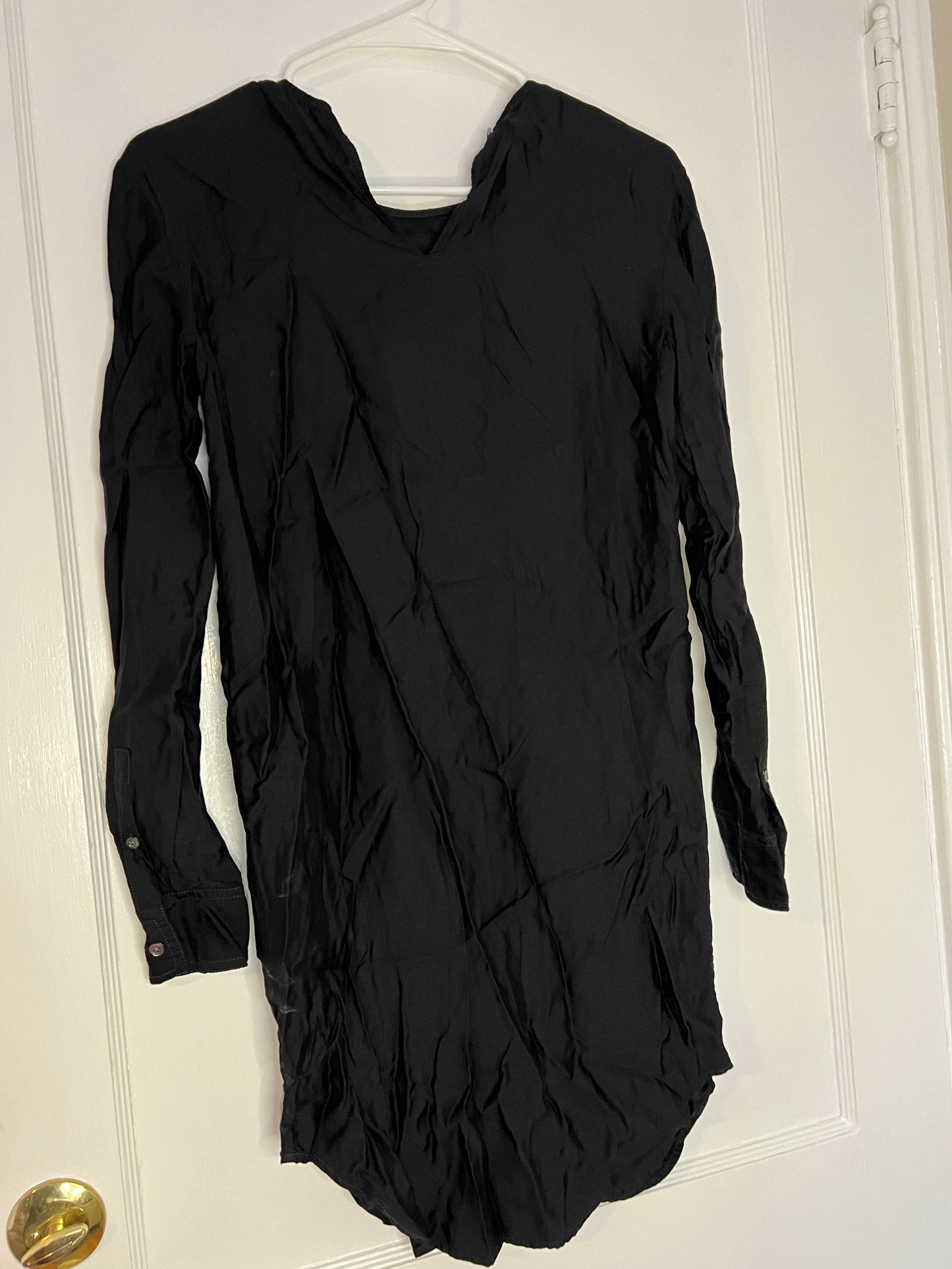 Standard James Perse Long Sleeve Black Pocket Dress Size 0 EUC PPU 45208 or Spring Sale