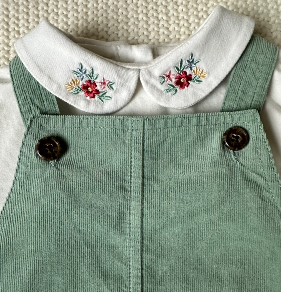 #146 Starting Out (Dillard's) Corduroy Jumper Set Girls 12M