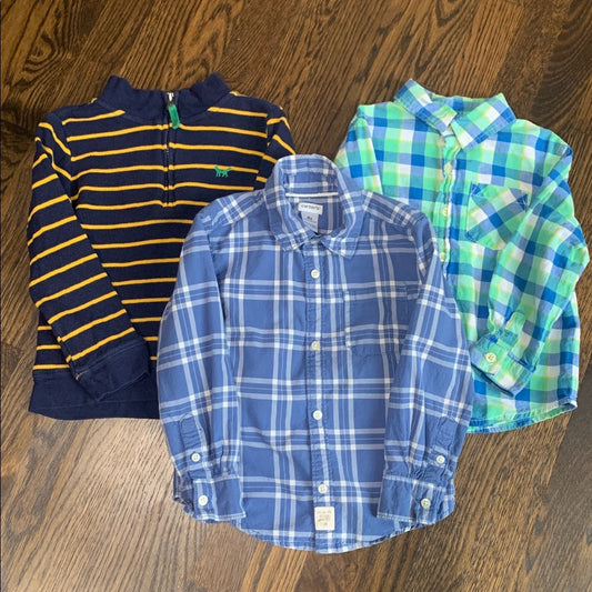 #151 - Carter's & Cherokee Kids Plaid Button-Down Shirt Set - 4T