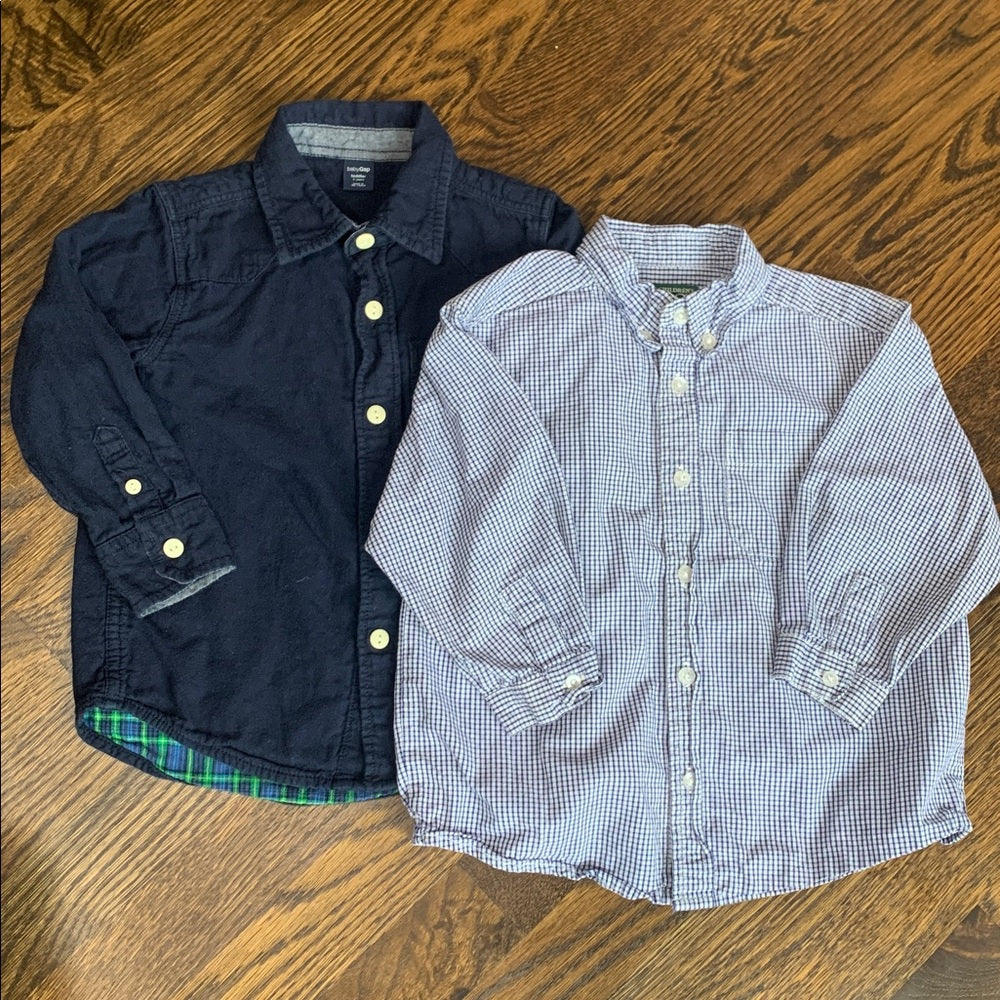 #151 - Baby Gap & The Children's Place Button-Up Shirt Set for Kids - 24mo/2T