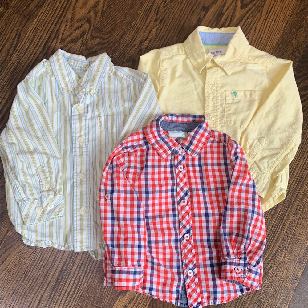 #151 - Boys Button-Up Shirt Bundle Set - 18mo