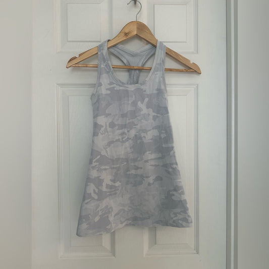 Women's Lululemon Grey Camo Racerback Tank Top - Size XS