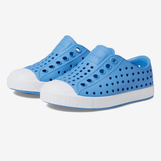 Boy's Native Jefferson Kids Slip-On Shoes Blue (C4) – Lightweight Waterproof Sneakers