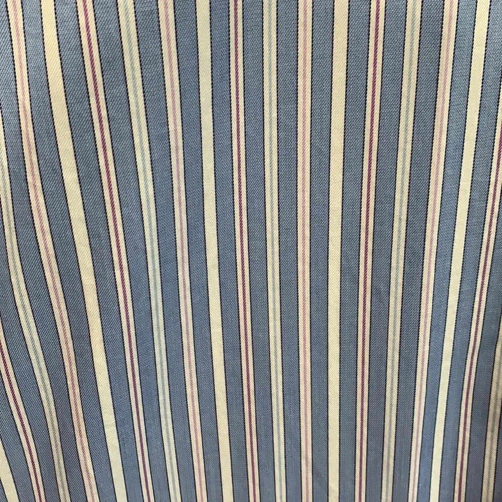 #151 - Brooks Brothers Blue Striped Men's Button Down Shirt - Extra Slim Fit - Neck 16, Length 34