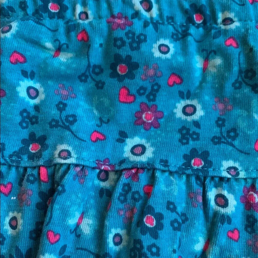 #48 - Girls Tee and Floral Skirt Set - Size 4T