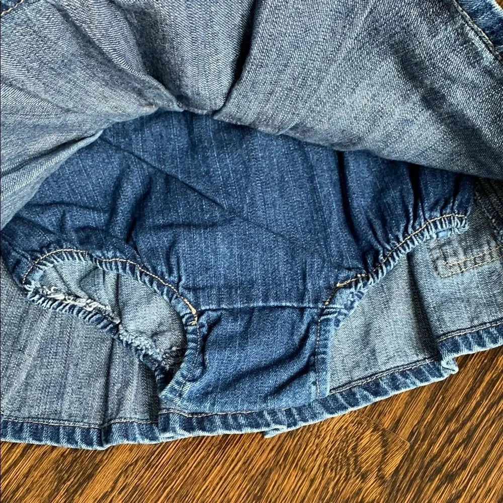 #48 - NWT Kids Blue Denim Skirt with Built-in Briefs - Girls 24mo