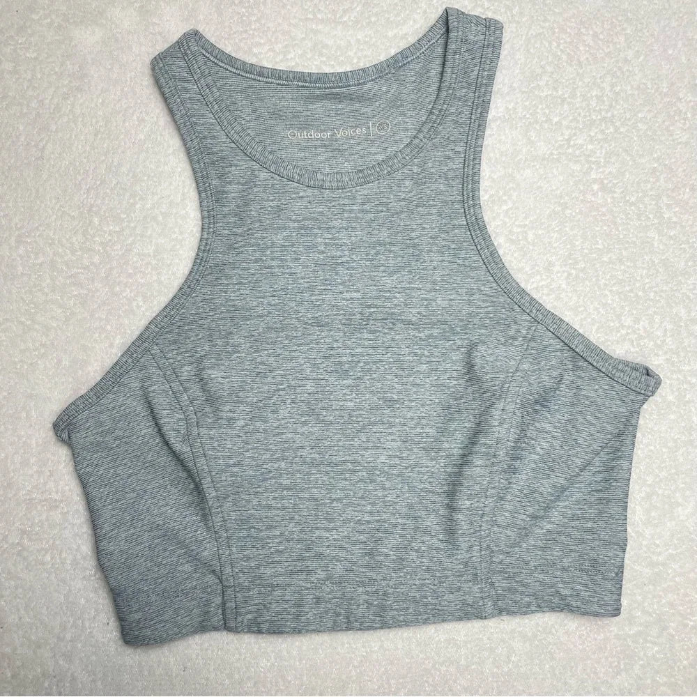 Women's Outdoor Voices Gray Racerback Tank Top/Sports Bra – Size XS