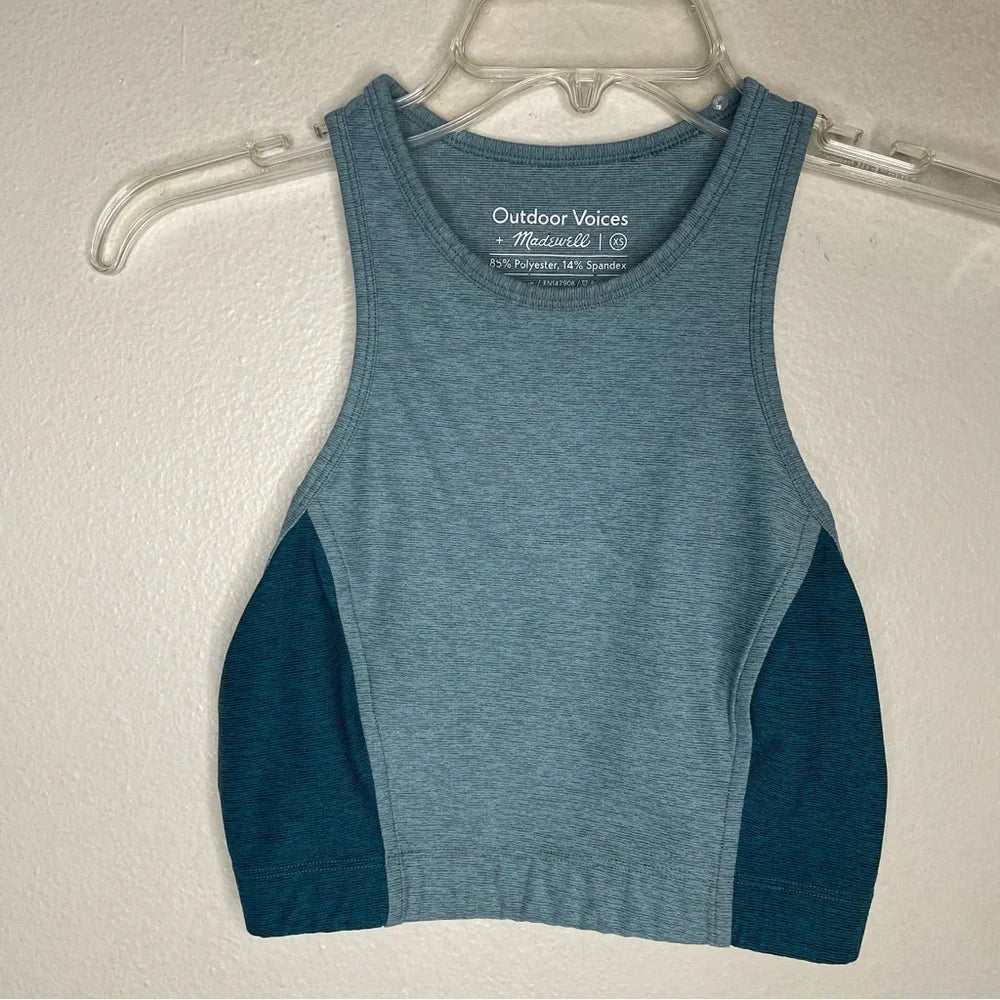 Women's Outdoor Voices Teal Crop Top - Size XS