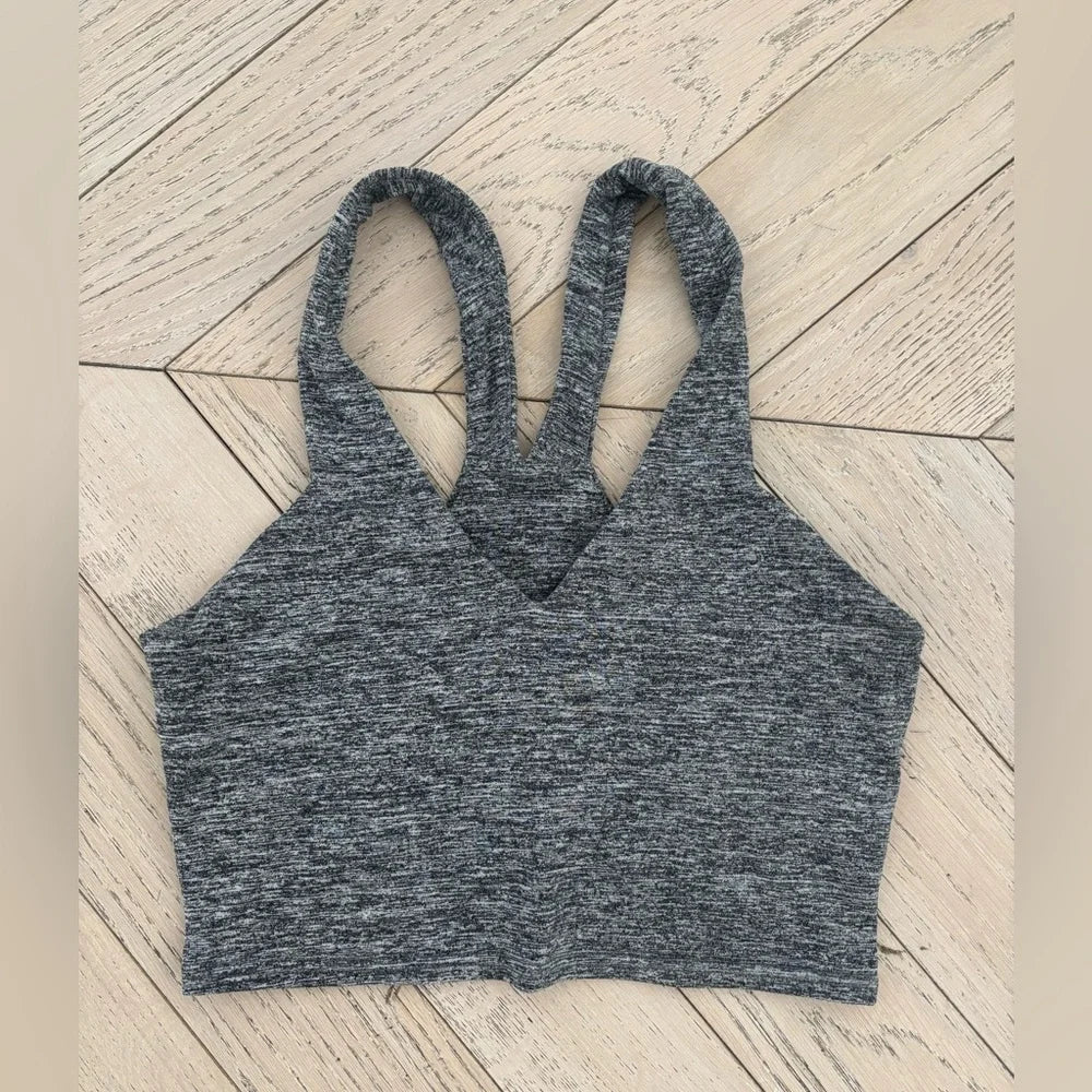 Women's Quince Workout Crop Tank with Built-In Sports Bra – Size Small