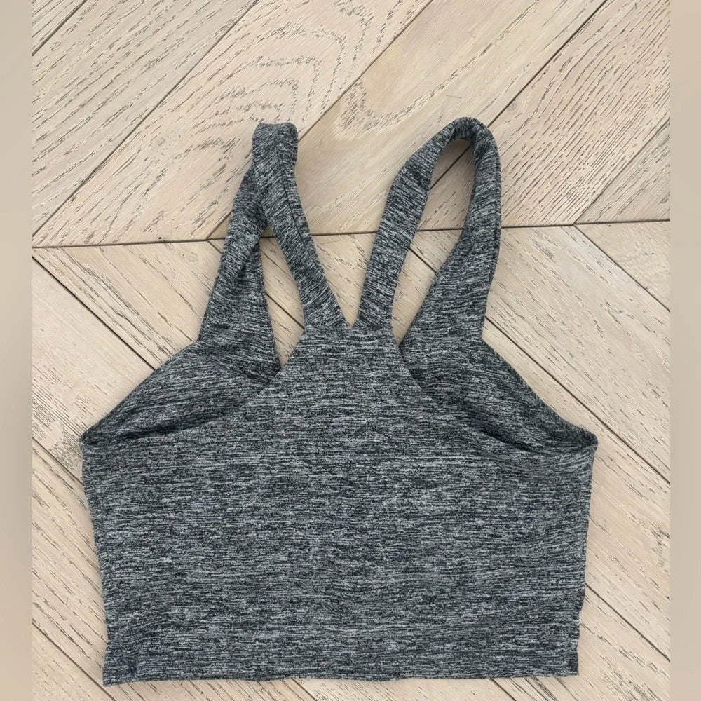 Women's Quince Workout Crop Tank with Built-In Sports Bra – Size Small
