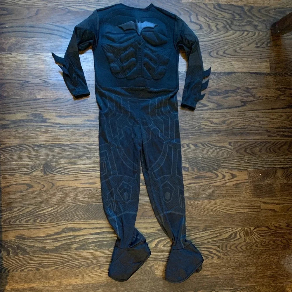 #151 - Kids Black Batman Superhero Costume -Small (4-6x)