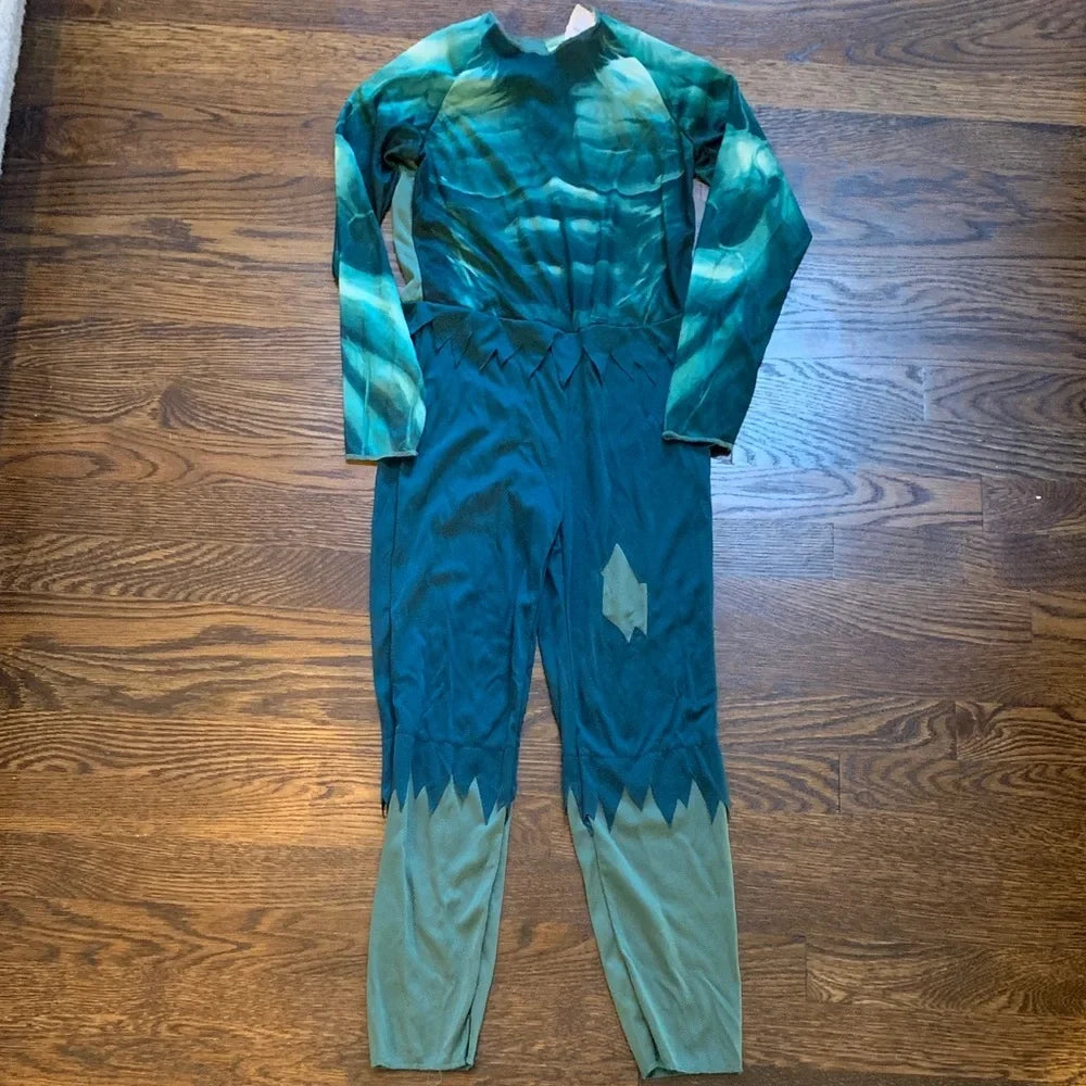 #151 - Incredible Hulk Green and Teal Costume Bodysuit (Boys, Size 7-8)