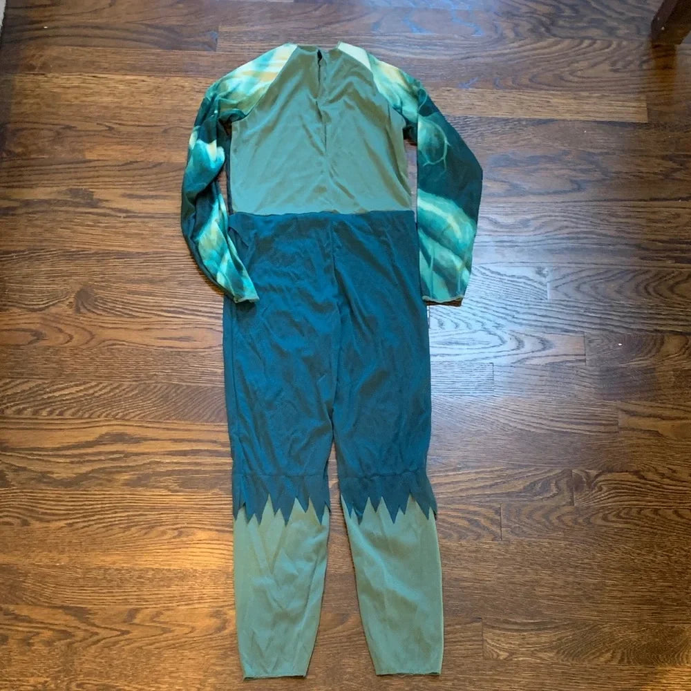 #151 - Incredible Hulk Green and Teal Costume Bodysuit (Boys, Size 7-8)