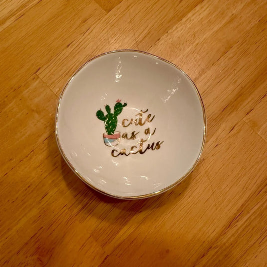“Cute as a Cactus” Trinket Dish