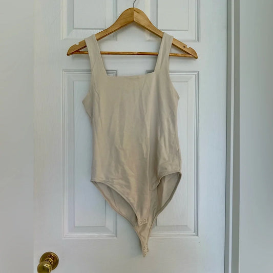 Women's Old Navy Square-Neck Beige Bodysuit - Size XS