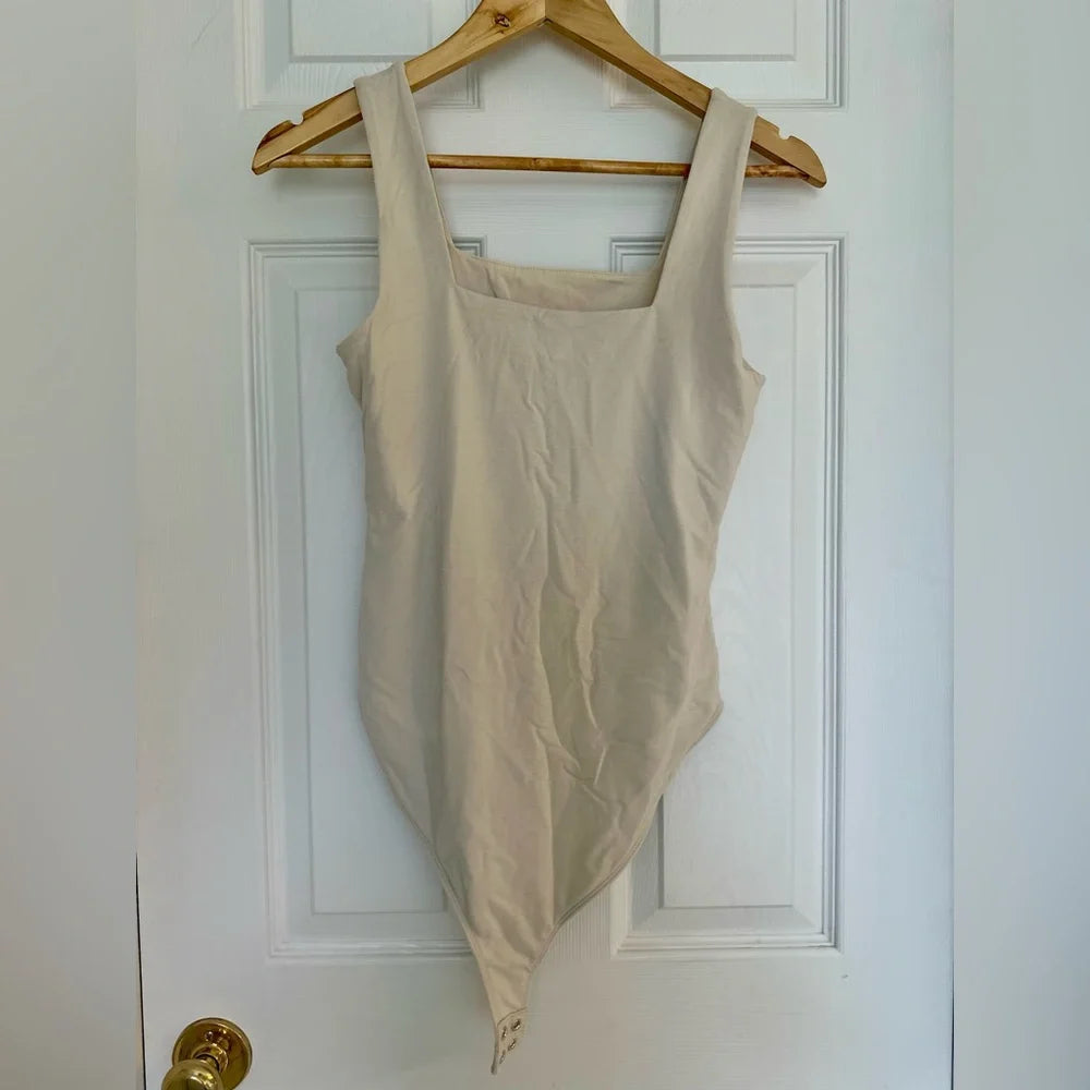 Women's Old Navy Square-Neck Beige Bodysuit - Size XS