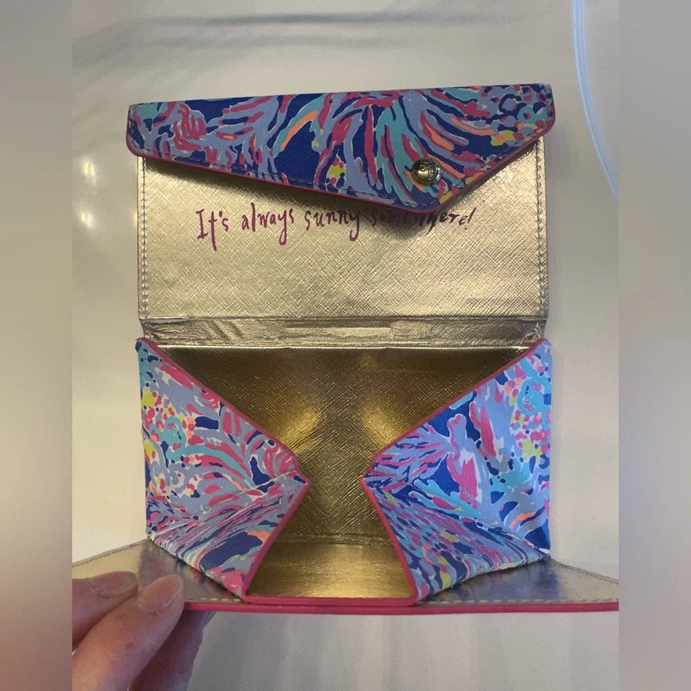 Women's Lilly Pulitzer Envelope Colorful Glasses Case