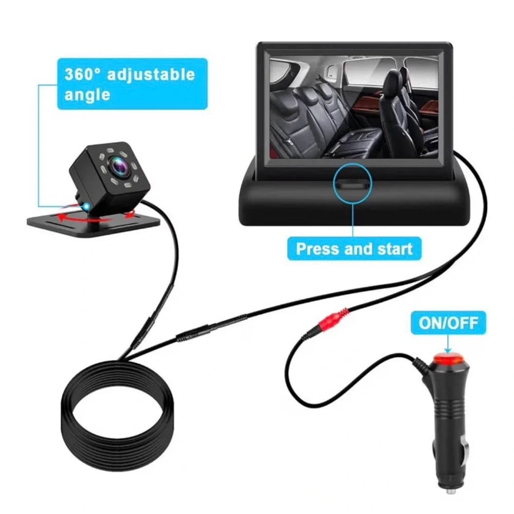 Shynerk Black Baby Car Camera with Display Mirror System (x2)
