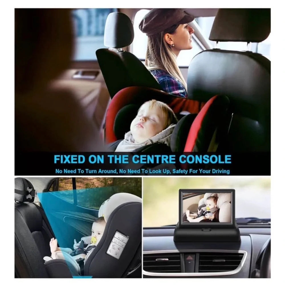 Shynerk Black Baby Car Camera with Display Mirror System (x2)
