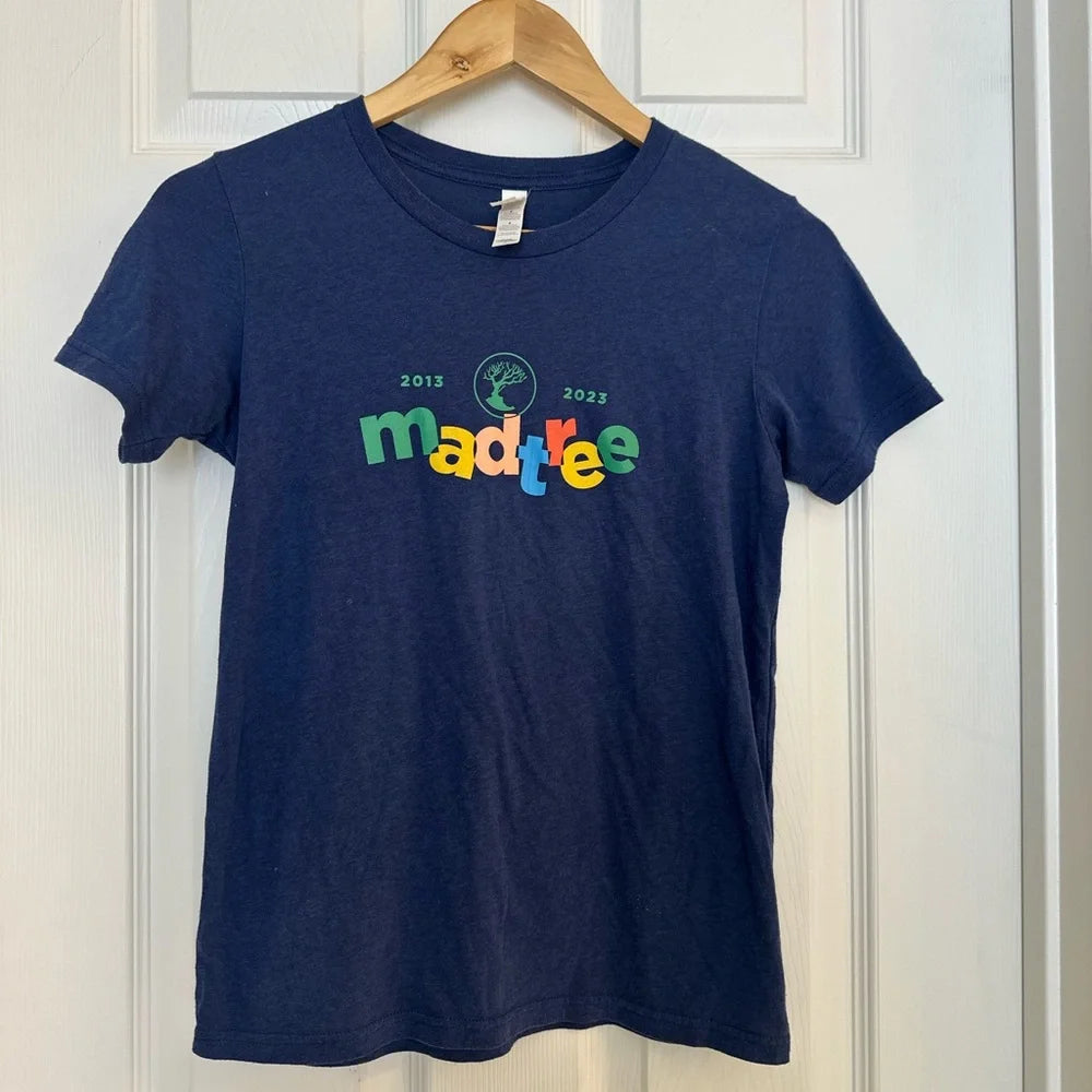 Girl's/Women's MadTree Brewery Graphic Tee Navy Bella Canvas - Girls Size L (14–16) - Women's XS