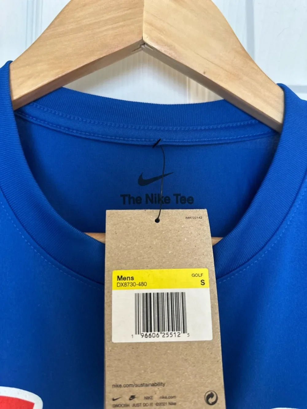 Men’s Nike Crest Logo Graphic Tee Blue - Size Small NWT
