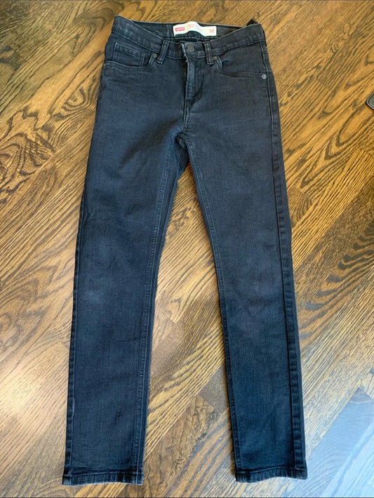 #151 - Levi's Kids Boys Black Skinny Jeans - 12