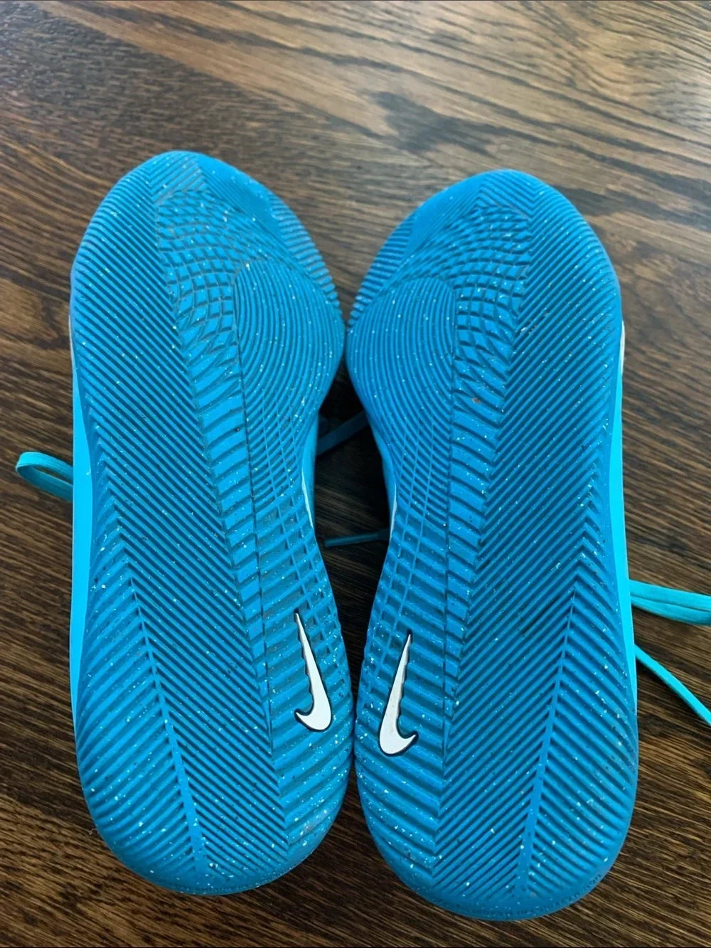 #151 - Nike Kids Futsal Indoor Soccer Blue Sneakers Shoes  - Big Kids Boys Size 4.5