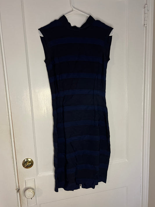 Lanvin Black and Blue Striped Sleeveless Mini Dress Size 36/4/S EUC PPU 45208 or Spring Sale