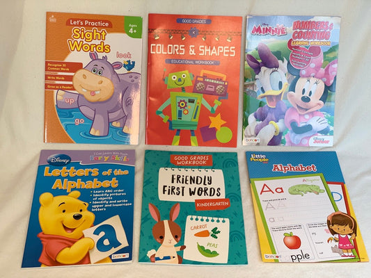 Seller #151 - REDUCED - Early Learning Workbooks - Sight Words, Colors, Numbers Etc.