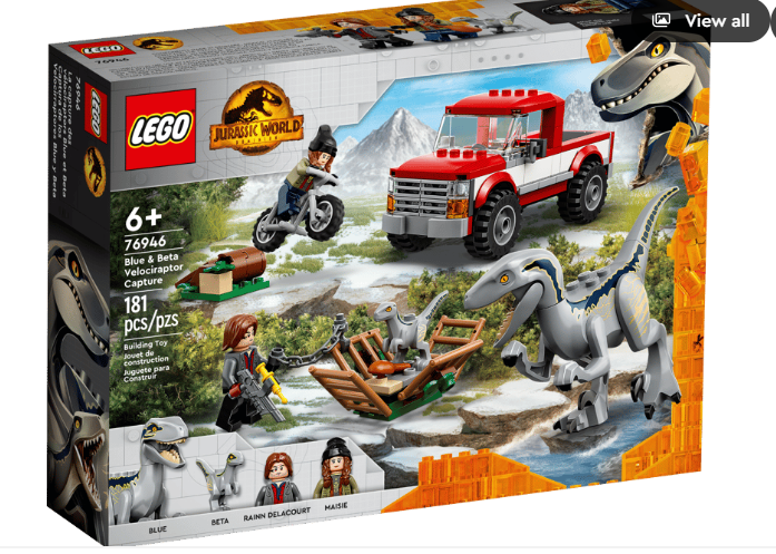 #154 Lego Jurassic World Velociraptor Capture Set