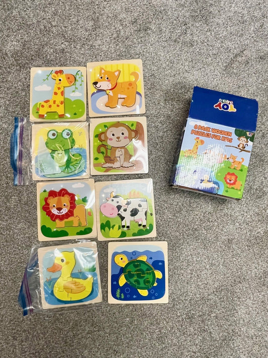 #43 Little Animal Puzzles (8) most NWT