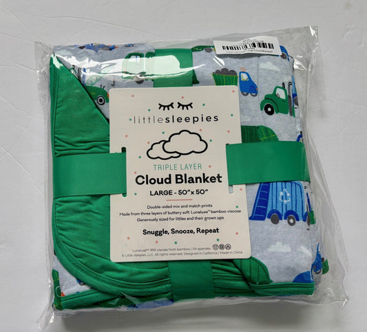 #43 Little Sleepies Clean Up Crew Large Cloud Blanket NWT *REDUCED