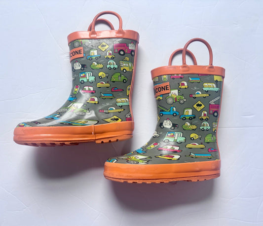#43 Lonecone Rainboots Boys Size9 EUC