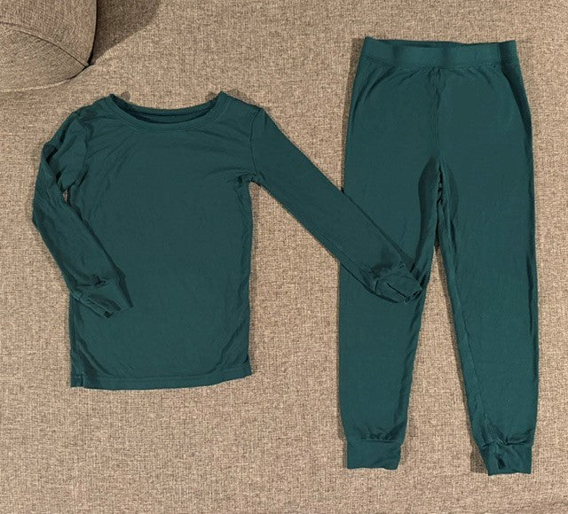 Seller #179 | Little Sleepies Solid Green Pajamas | Toddler 4T