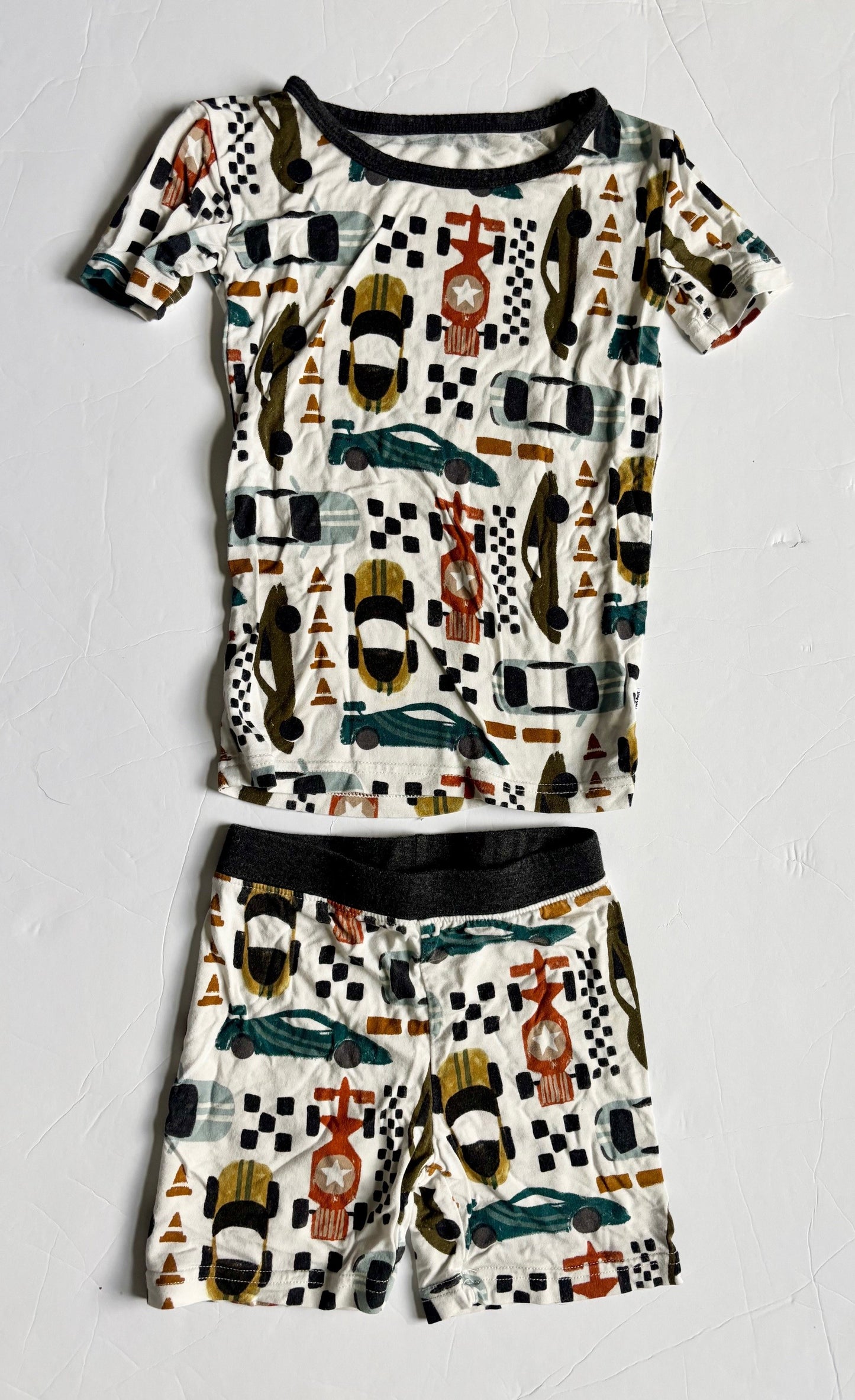 #43 Little Sleepies Fast Lane Short Pajamas Boys 3T VGUC