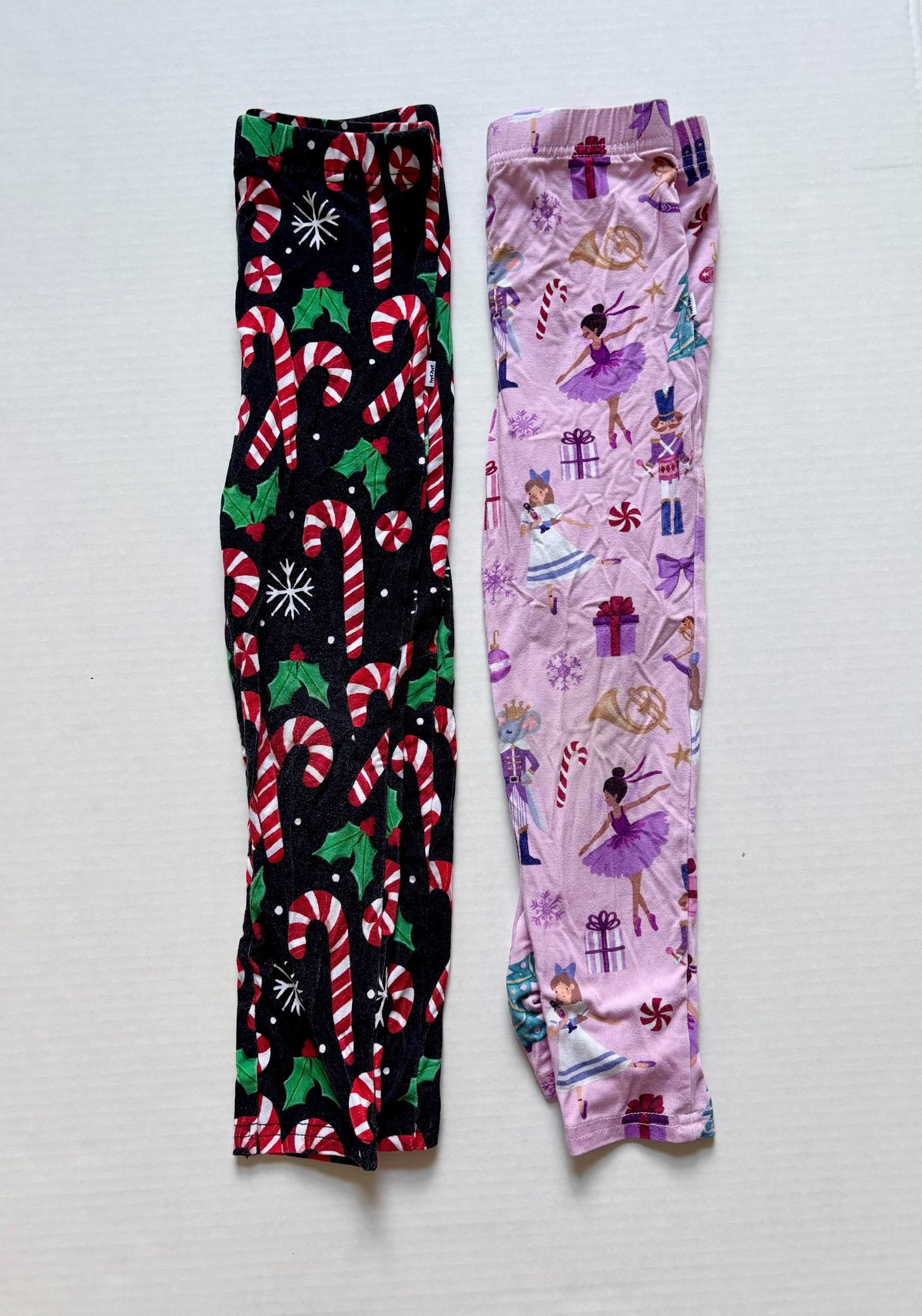 #154 Little Sleepies Holiday Leggings Girls 4t EUC-GUC