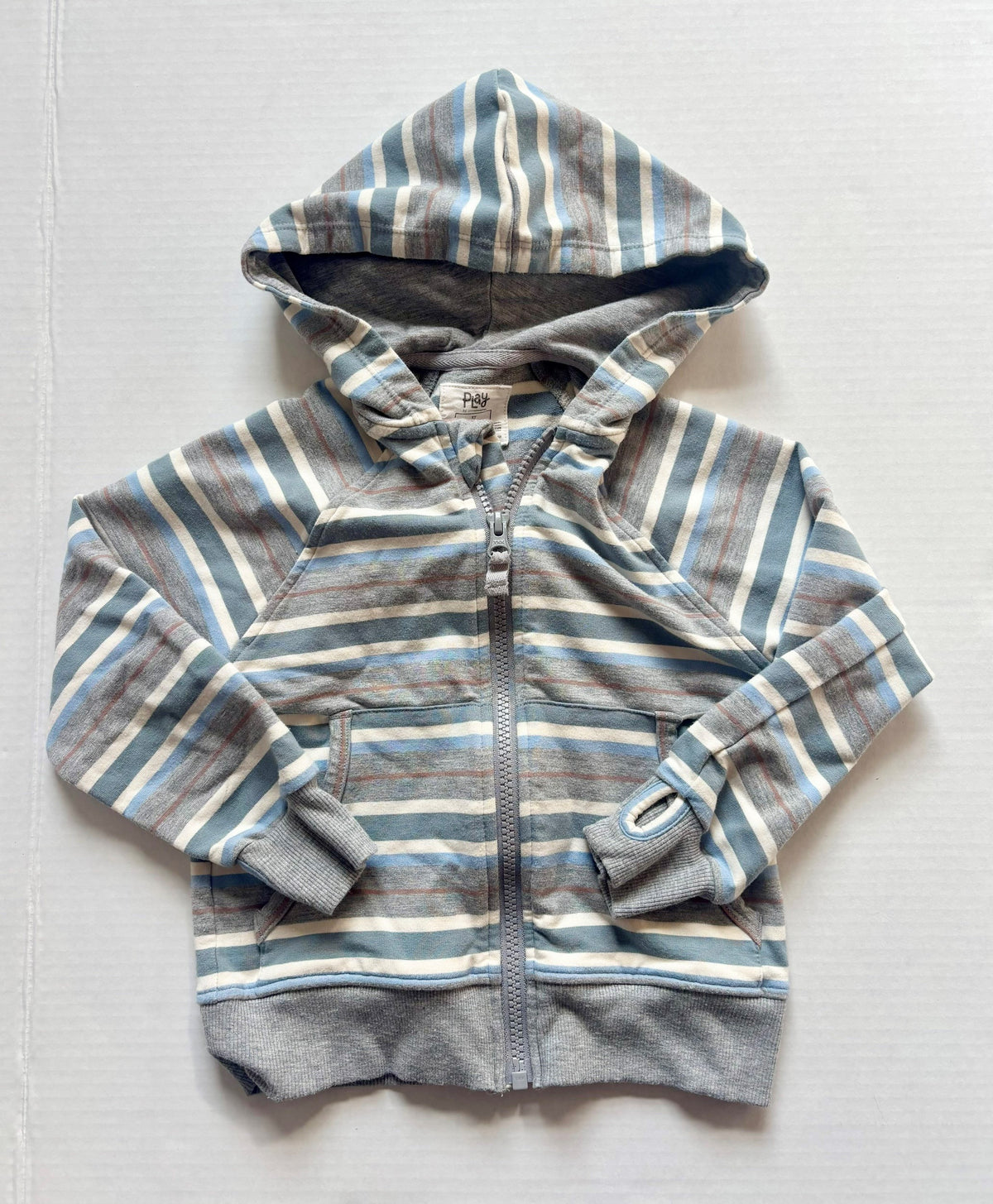 #154 Little Sleepies Zip Hoodie Boys 3T VGUC
