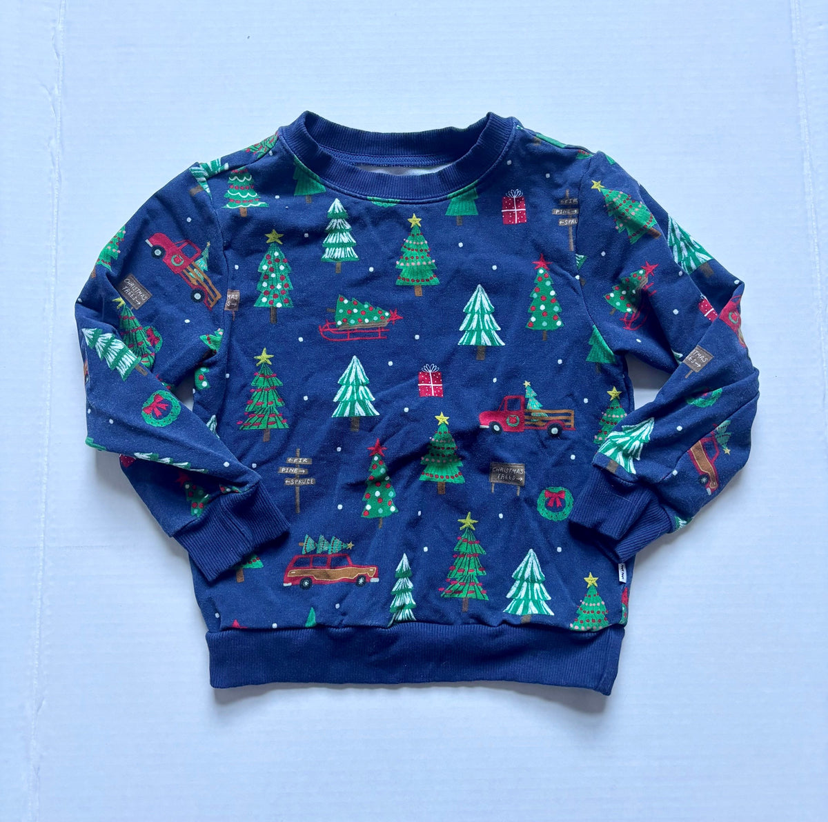#154 Little Sleepies Holiday Sweatshirt Boys 4T EUC
