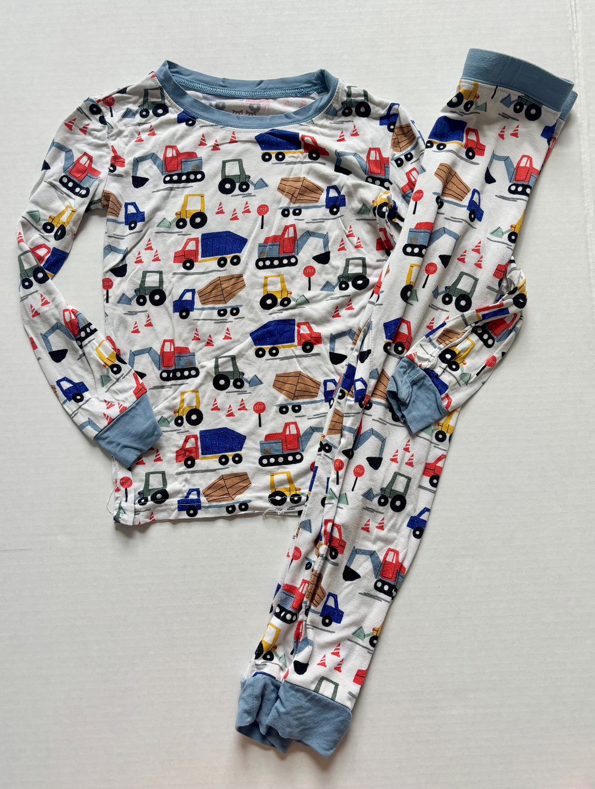 #154 Little Sleepies Vehicle Pajamas Boys 4T GUC