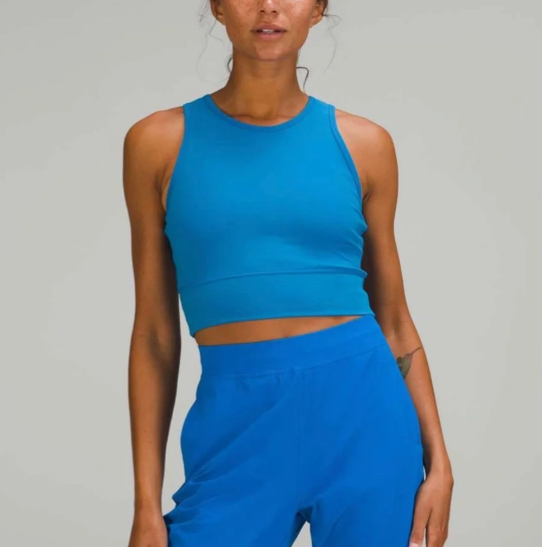 Seller #193 NWT RARE Lululemon Women's Size 8 Poolside Mesh-Back Cropped Training Tank