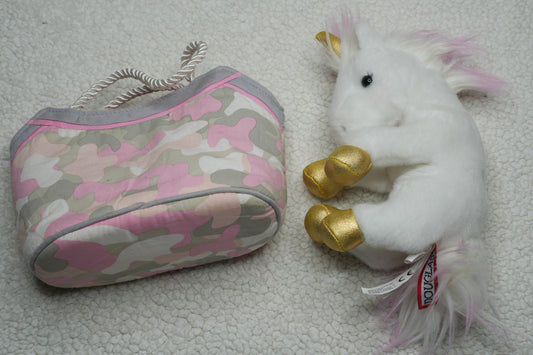 #31 Small Stuffed Unicorn in a purse
