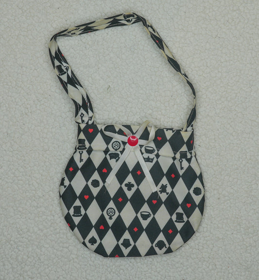 #31 Adorable child's purse, black & white print
