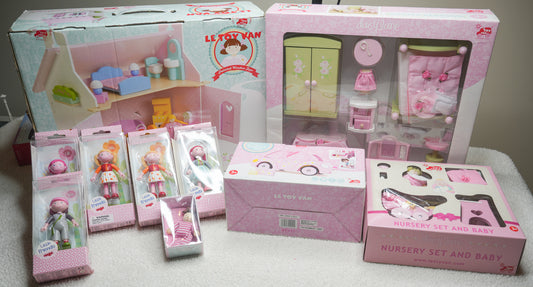 #31 Le Toy Van Wooden Dollhouse Lot, All new in package